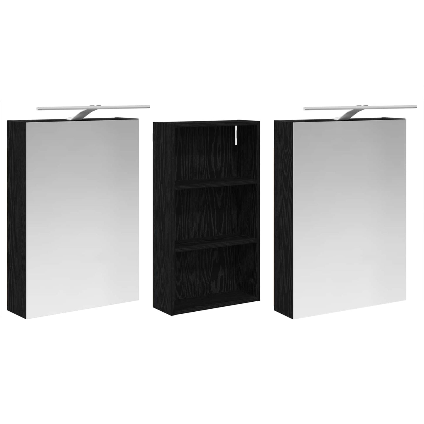 vidaXL Bathroom Cabinet Set 3 pcs 140 x 14.5 x 70 cm Engineered wood