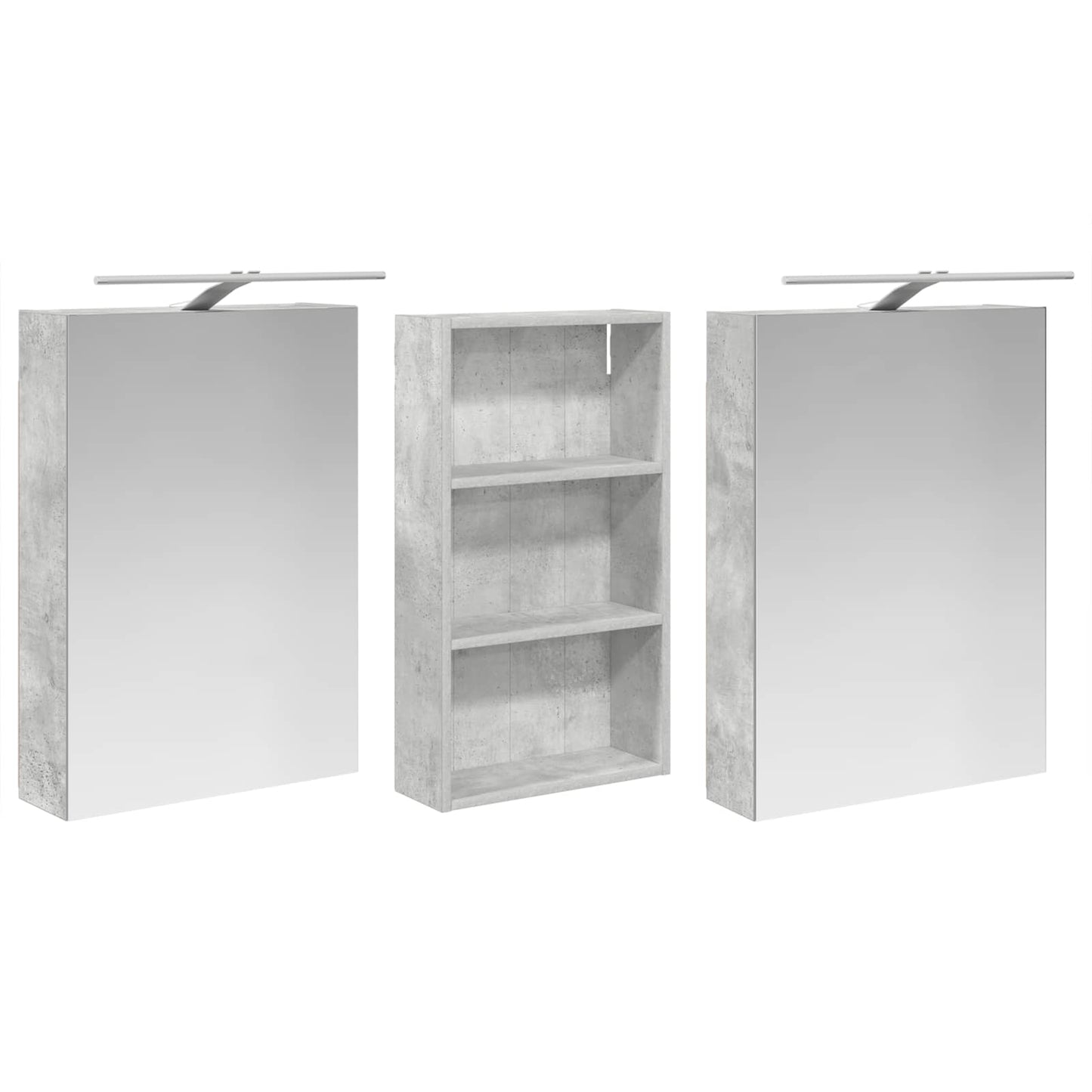 vidaXL Bathroom Cabinet Set 3 pcs 140 x 14.5 x 70 cm Engineered wood
