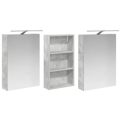 vidaXL Bathroom Cabinet Set 3 pcs 140 x 14.5 x 70 cm Engineered wood
