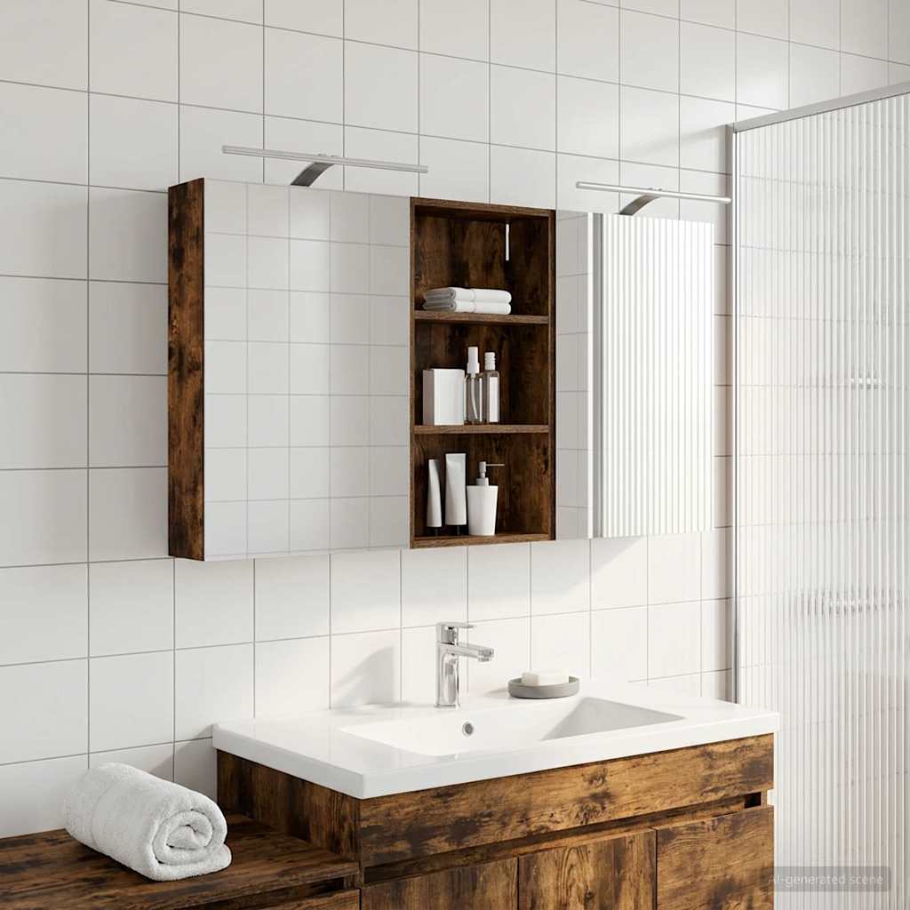 vidaXL Bathroom Cabinet Set 3 pcs 140 x 14.5 x 70 cm Engineered wood