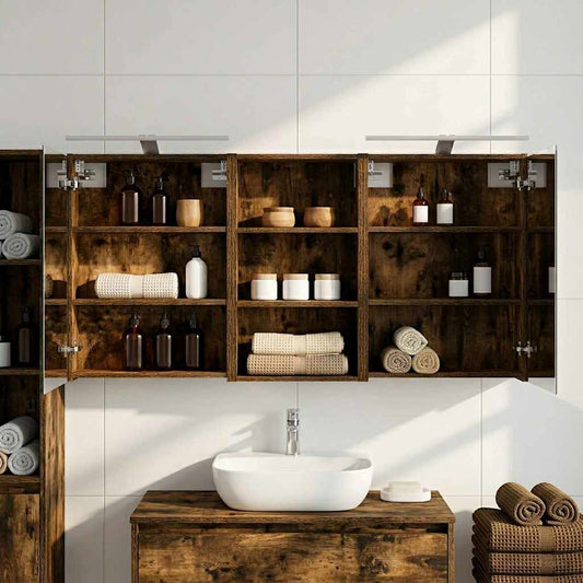 vidaXL Bathroom Cabinet Set 3 pcs 140 x 14.5 x 70 cm Engineered wood