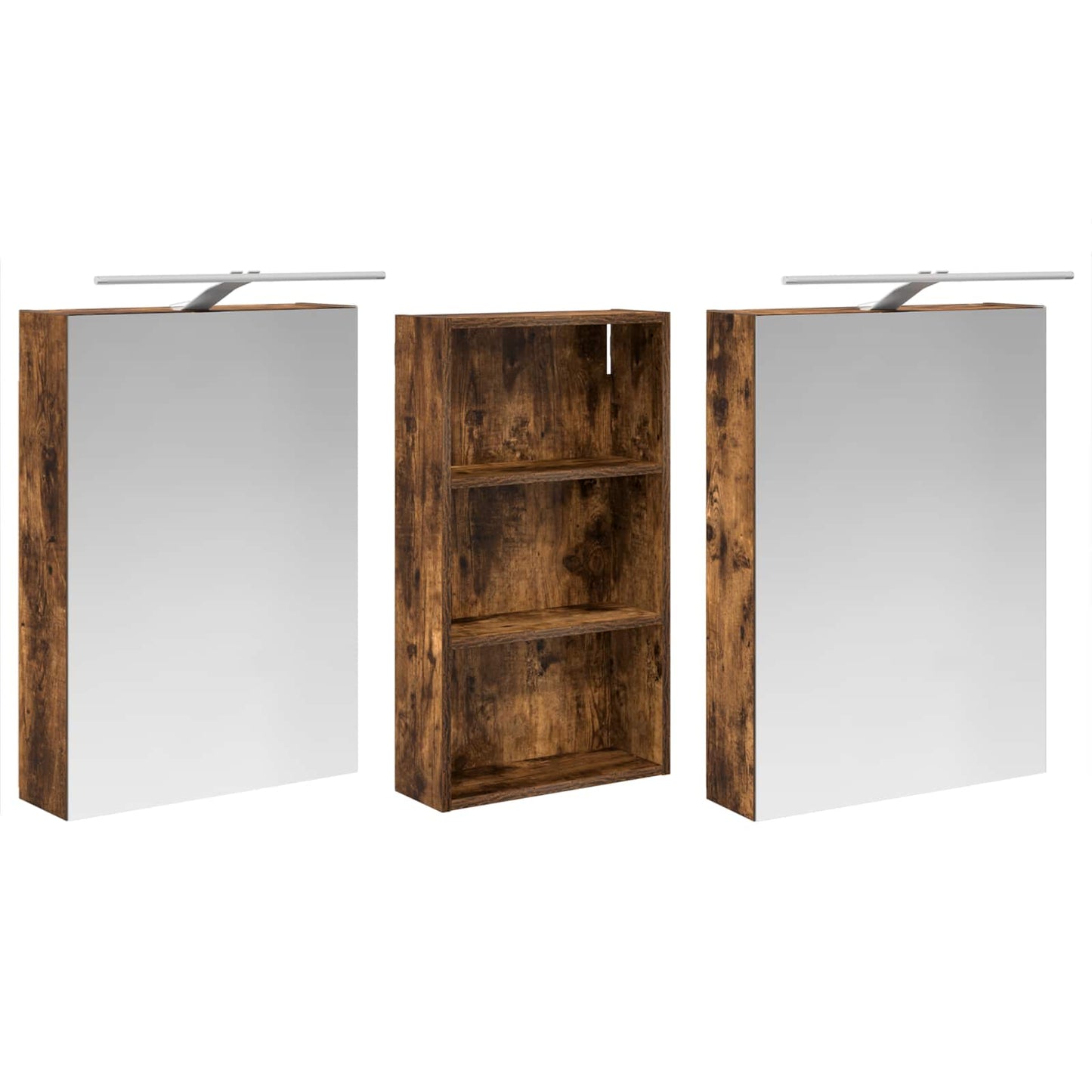 vidaXL Bathroom Cabinet Set 3 pcs 140 x 14.5 x 70 cm Engineered wood