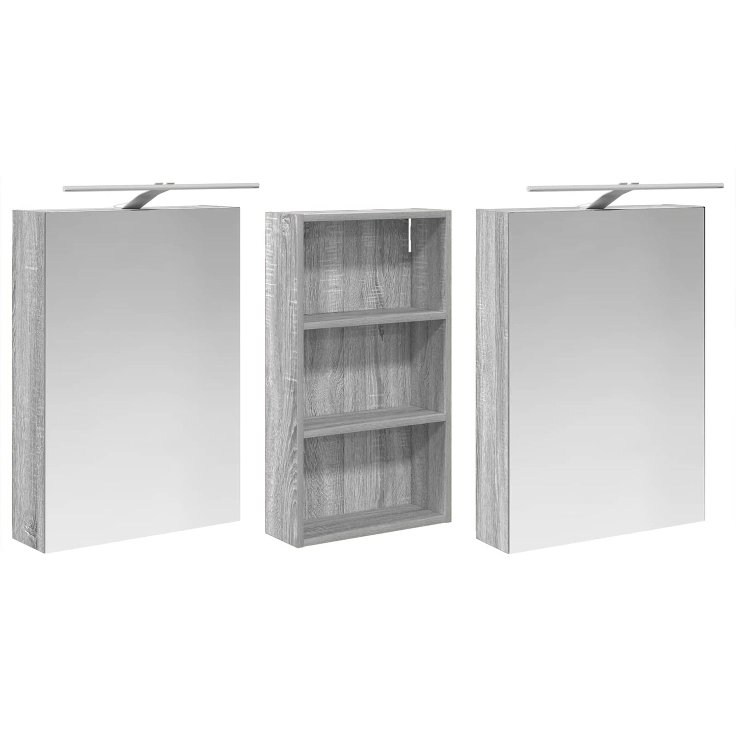 vidaXL Bathroom Cabinet Set 3 pcs 140 x 14.5 x 70 cm Engineered wood