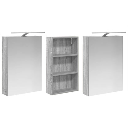 vidaXL Bathroom Cabinet Set 3 pcs 140 x 14.5 x 70 cm Engineered wood