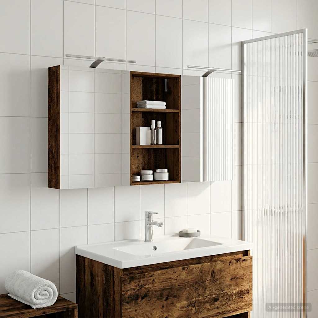 vidaXL Bathroom Cabinet Set 3 pcs 140 x 14.5 x 70 cm Engineered wood