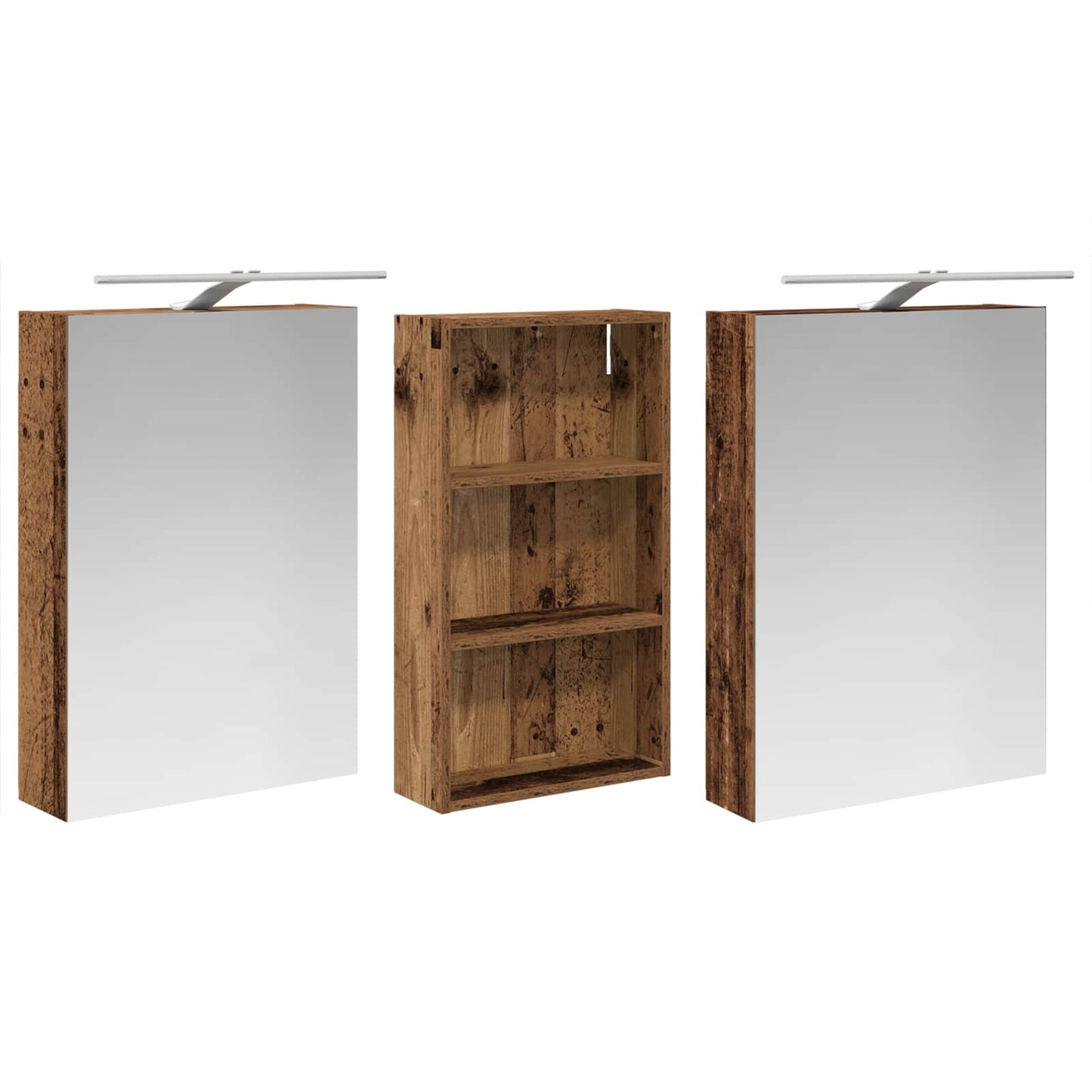 vidaXL Bathroom Cabinet Set 3 pcs 140 x 14.5 x 70 cm Engineered wood