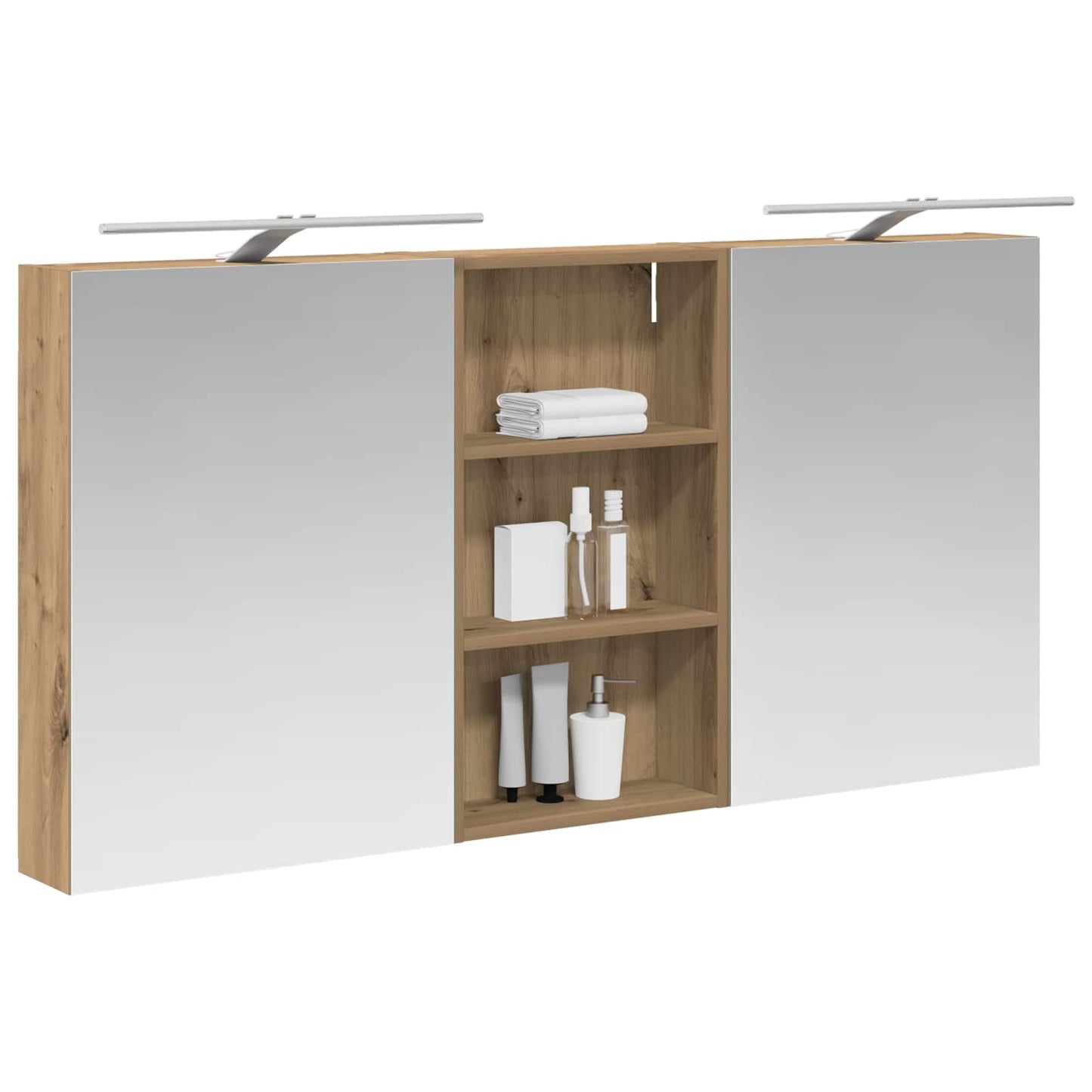 vidaXL Bathroom Cabinet Set 3 pcs 140 x 14.5 x 70 cm Engineered wood