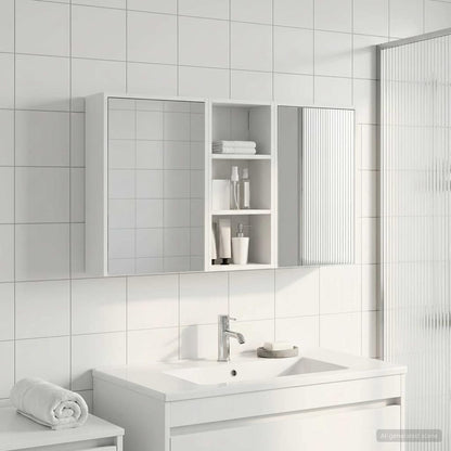 vidaXL Bathroom Cabinet Set 3 pcs 116 x 16 x 62.5 cm Engineered wood