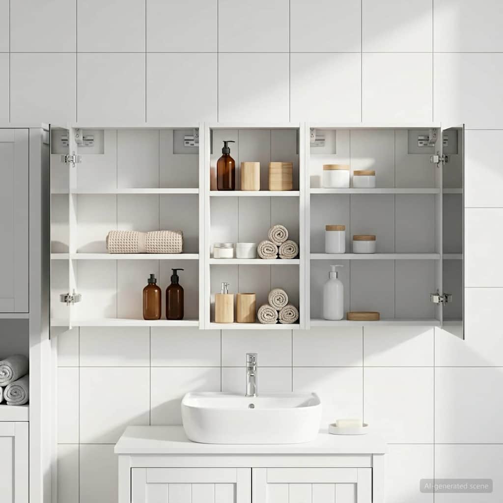 vidaXL Bathroom Cabinet Set 3 pcs 116 x 16 x 62.5 cm Engineered wood