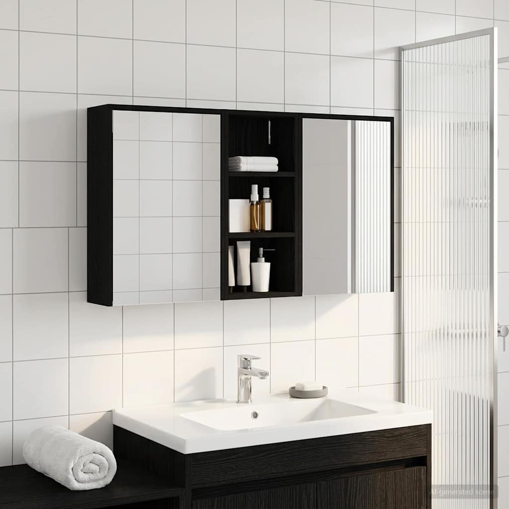 vidaXL Bathroom Cabinet Set 3 pcs 116 x 16 x 62.5 cm Engineered wood