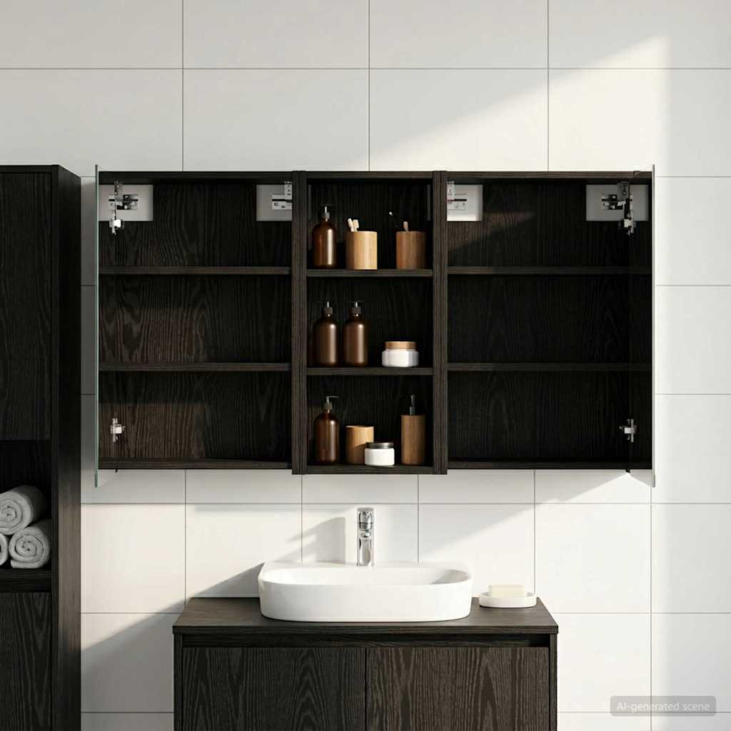 vidaXL Bathroom Cabinet Set 3 pcs 116 x 16 x 62.5 cm Engineered wood