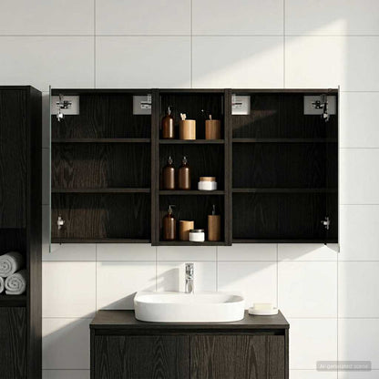 vidaXL Bathroom Cabinet Set 3 pcs 116 x 16 x 62.5 cm Engineered wood