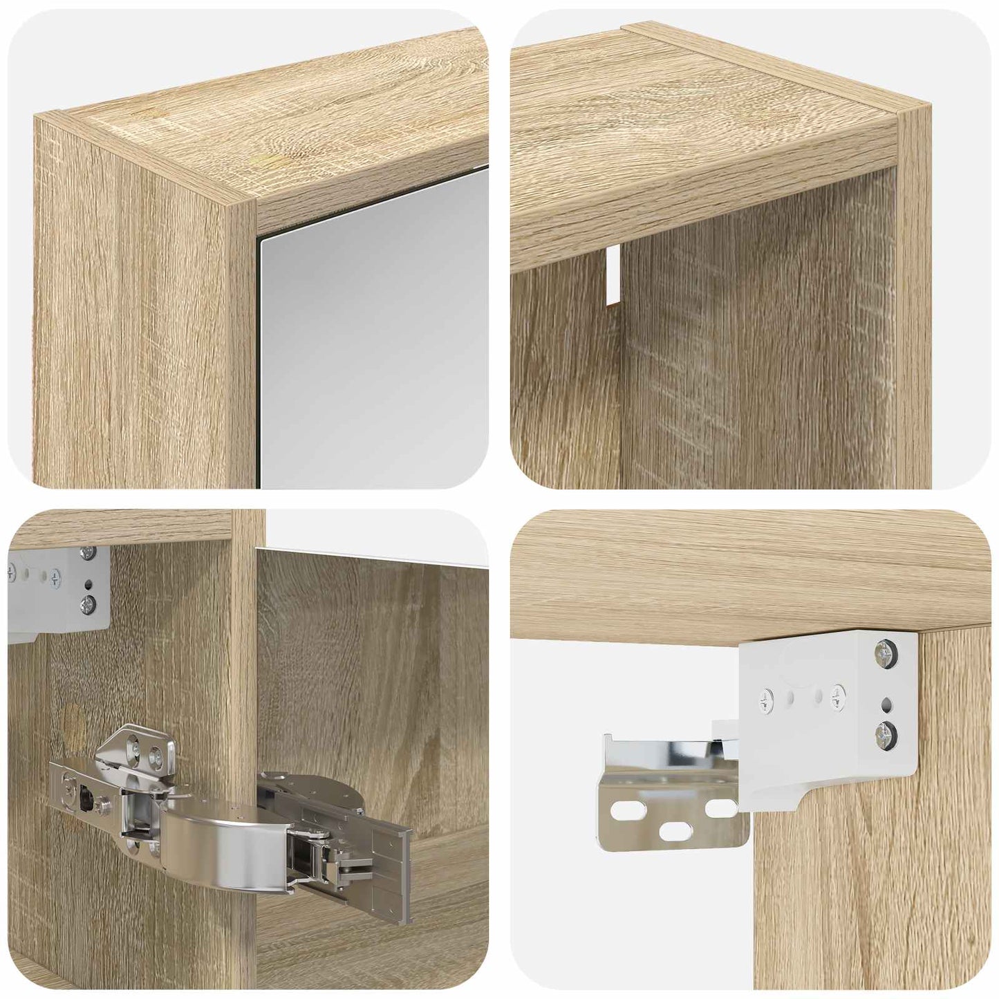 vidaXL Bathroom Cabinet Set 3 pcs 116 x 16 x 62.5 cm Engineered wood