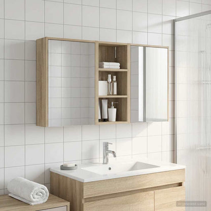 vidaXL Bathroom Cabinet Set 3 pcs 116 x 16 x 62.5 cm Engineered wood