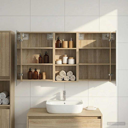 vidaXL Bathroom Cabinet Set 3 pcs 116 x 16 x 62.5 cm Engineered wood