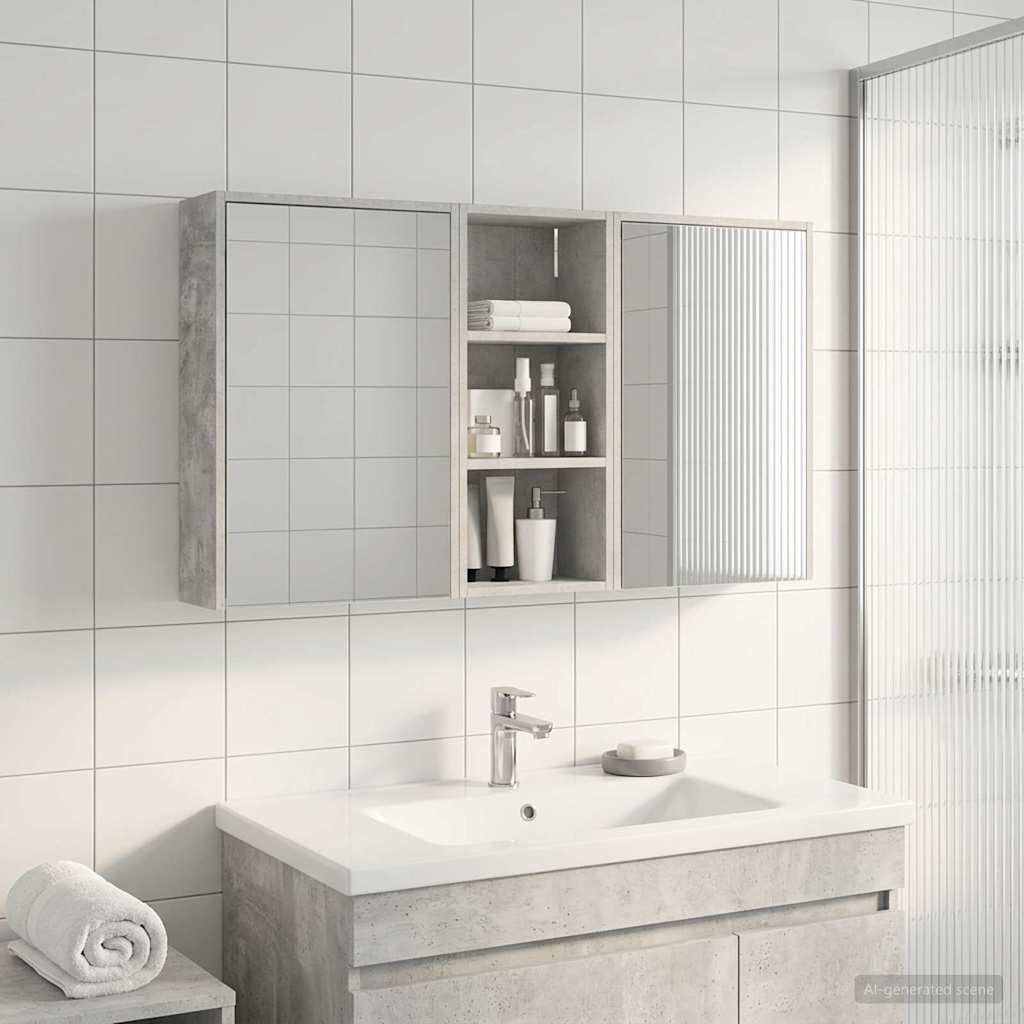 vidaXL Bathroom Cabinet Set 3 pcs 116 x 16 x 62.5 cm Engineered wood
