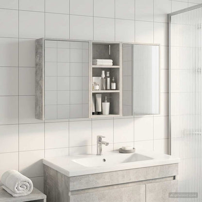 vidaXL Bathroom Cabinet Set 3 pcs 116 x 16 x 62.5 cm Engineered wood