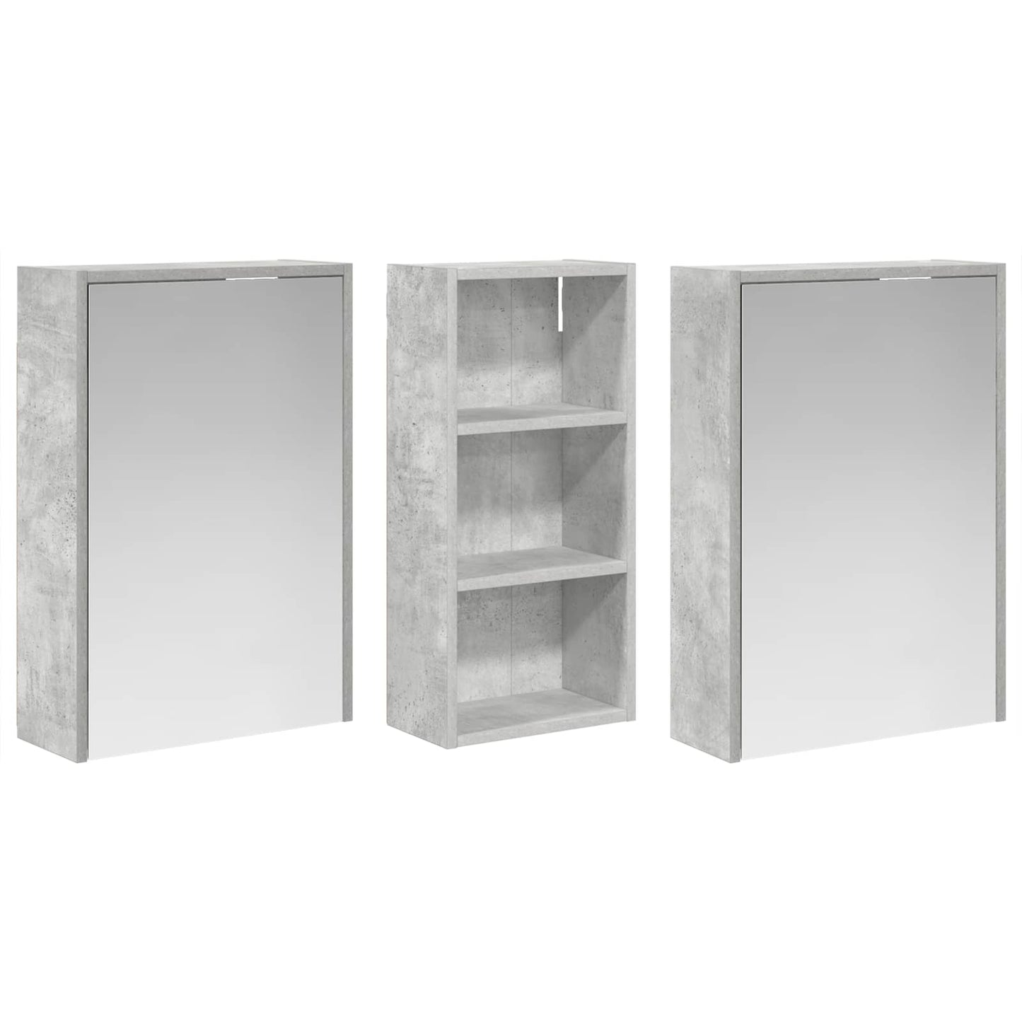 vidaXL Bathroom Cabinet Set 3 pcs 116 x 16 x 62.5 cm Engineered wood