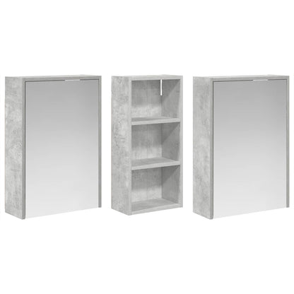 vidaXL Bathroom Cabinet Set 3 pcs 116 x 16 x 62.5 cm Engineered wood