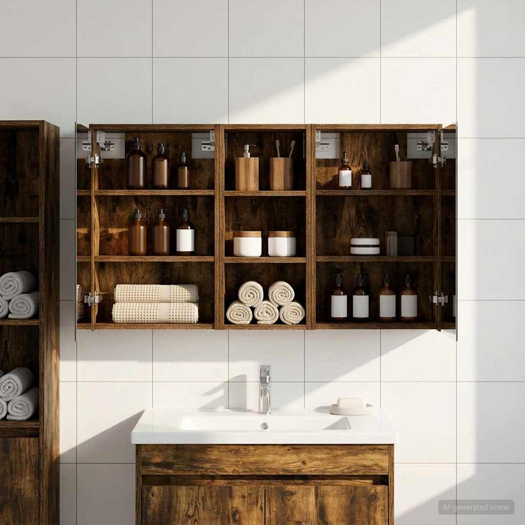 vidaXL Bathroom Cabinet Set 3 pcs 116 x 16 x 62.5 cm Engineered wood