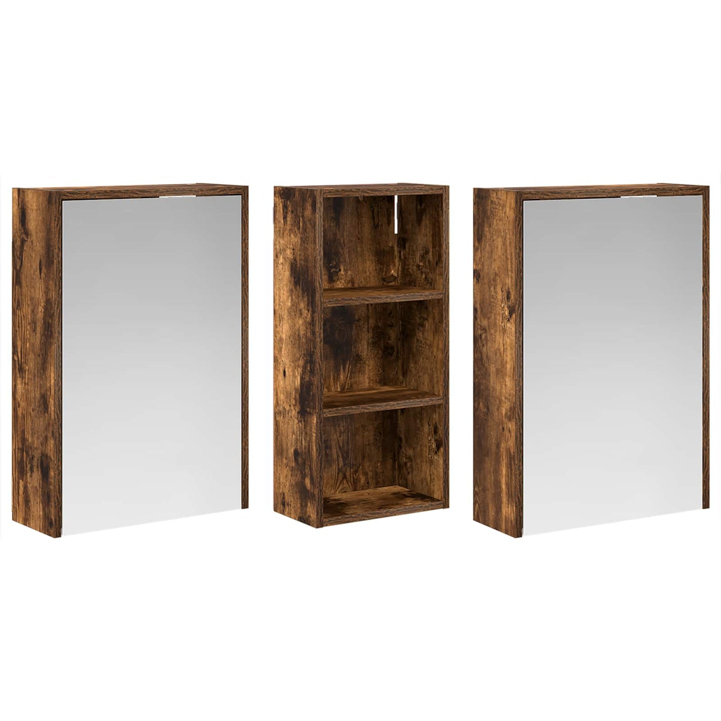 vidaXL Bathroom Cabinet Set 3 pcs 116 x 16 x 62.5 cm Engineered wood