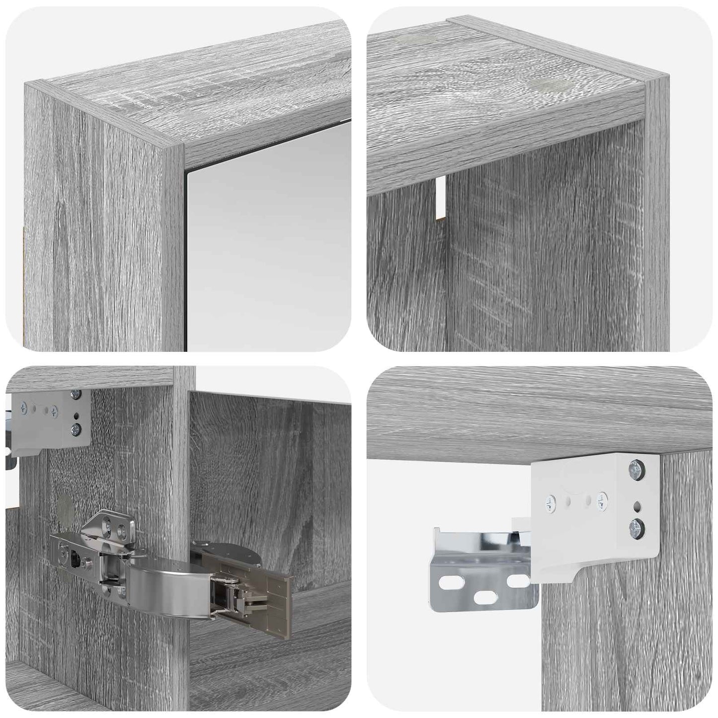 vidaXL Bathroom Cabinet Set 3 pcs 116 x 16 x 62.5 cm Engineered wood