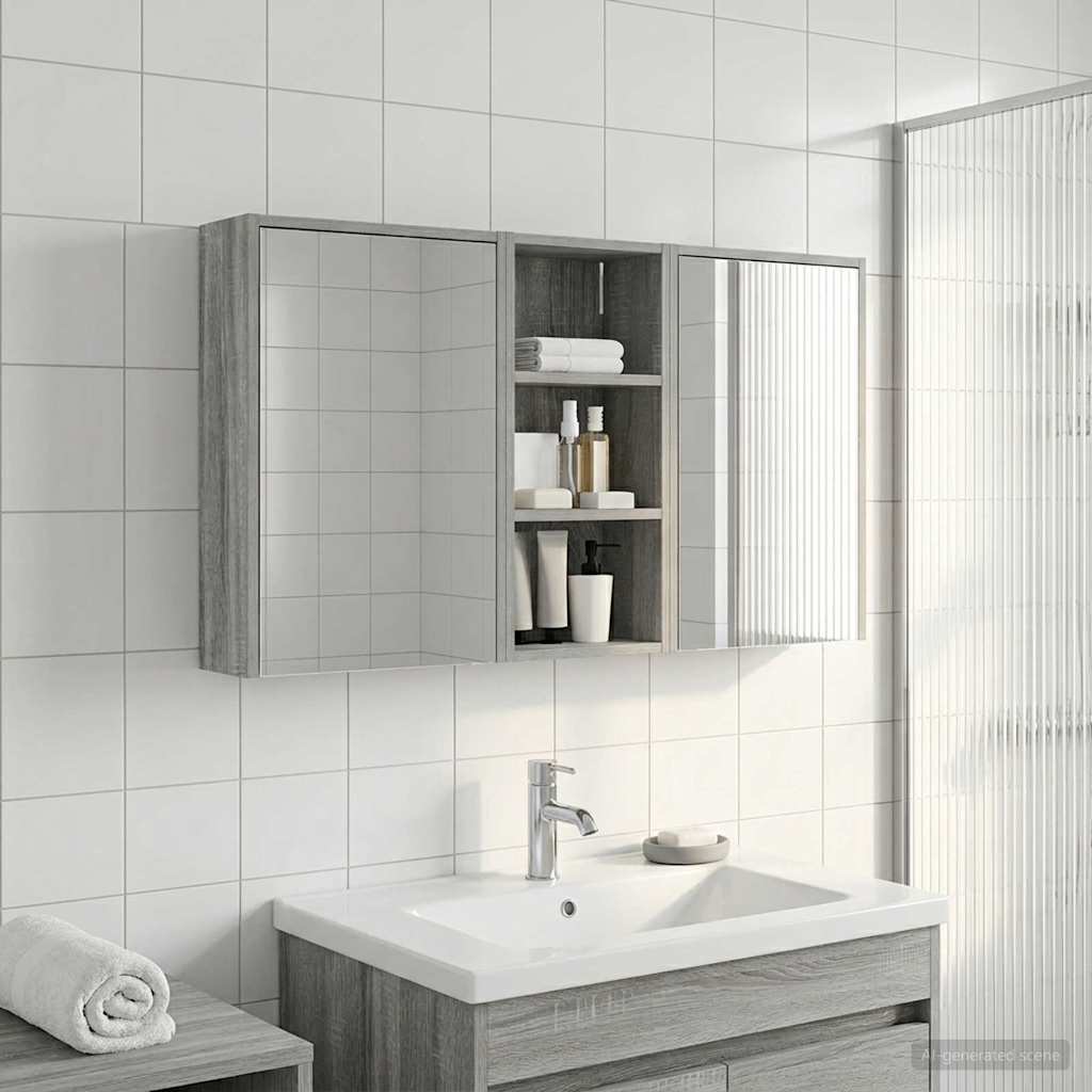 vidaXL Bathroom Cabinet Set 3 pcs 116 x 16 x 62.5 cm Engineered wood