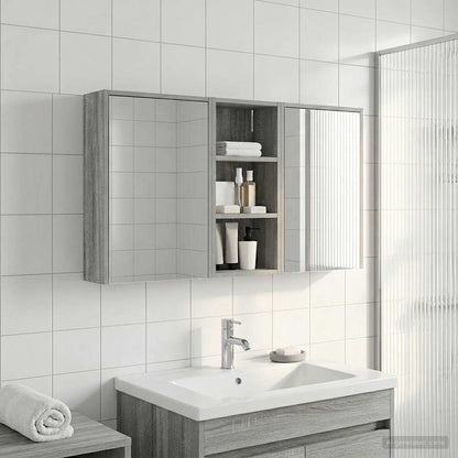 vidaXL Bathroom Cabinet Set 3 pcs 116 x 16 x 62.5 cm Engineered wood