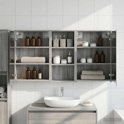 vidaXL Bathroom Cabinet Set 3 pcs 116 x 16 x 62.5 cm Engineered wood