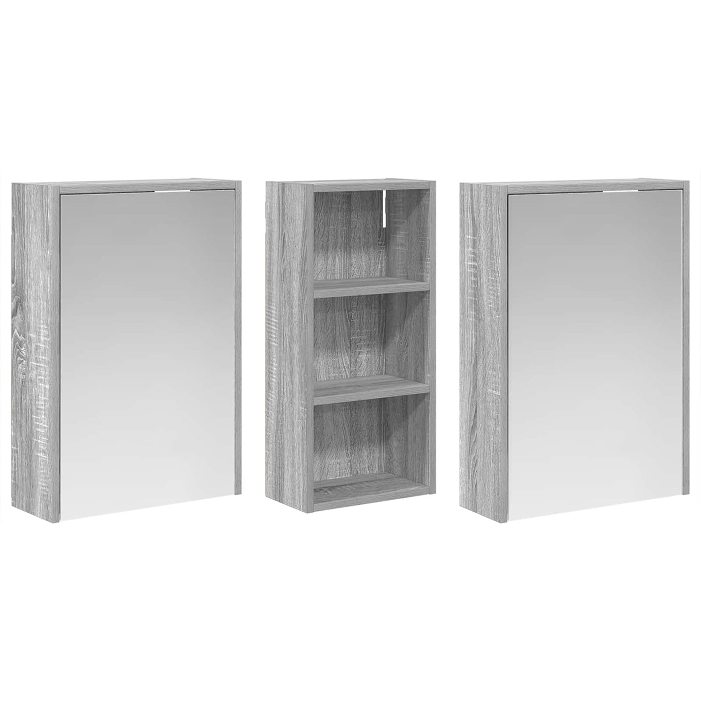 vidaXL Bathroom Cabinet Set 3 pcs 116 x 16 x 62.5 cm Engineered wood