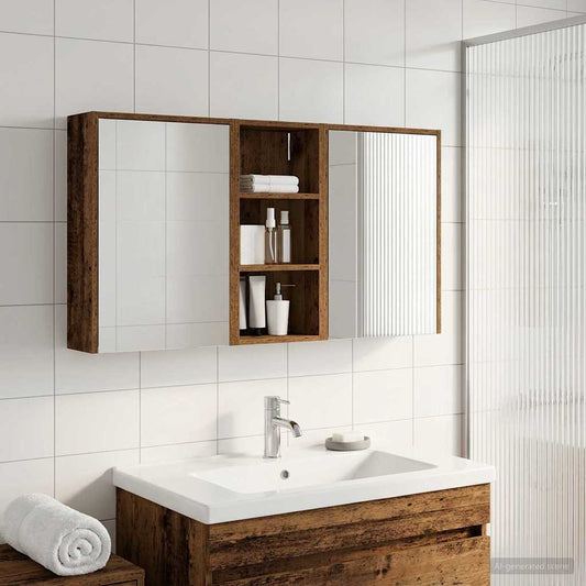 vidaXL Bathroom Cabinet Set 3 pcs 116 x 16 x 62.5 cm Engineered wood