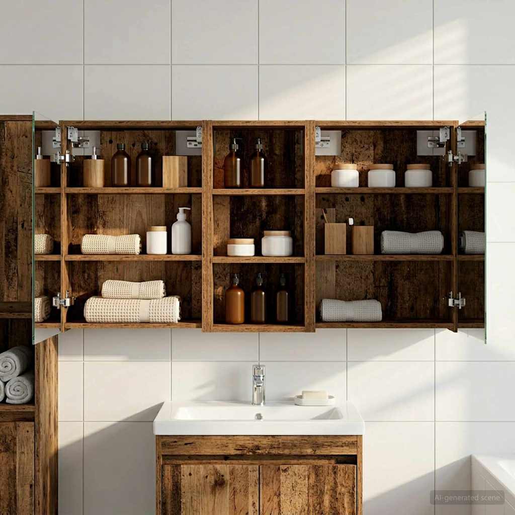 vidaXL Bathroom Cabinet Set 3 pcs 116 x 16 x 62.5 cm Engineered wood