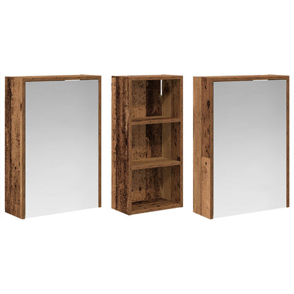 vidaXL Bathroom Cabinet Set 3 pcs 116 x 16 x 62.5 cm Engineered wood