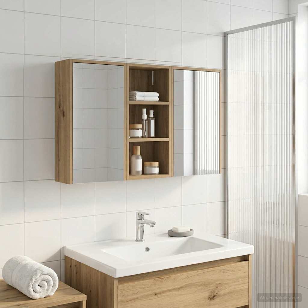 vidaXL Bathroom Cabinet Set 3 pcs 116 x 16 x 62.5 cm Engineered wood