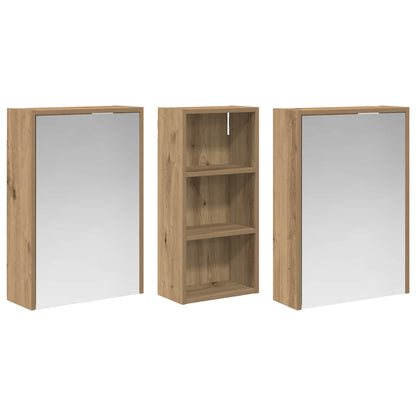 vidaXL Bathroom Cabinet Set 3 pcs 116 x 16 x 62.5 cm Engineered wood