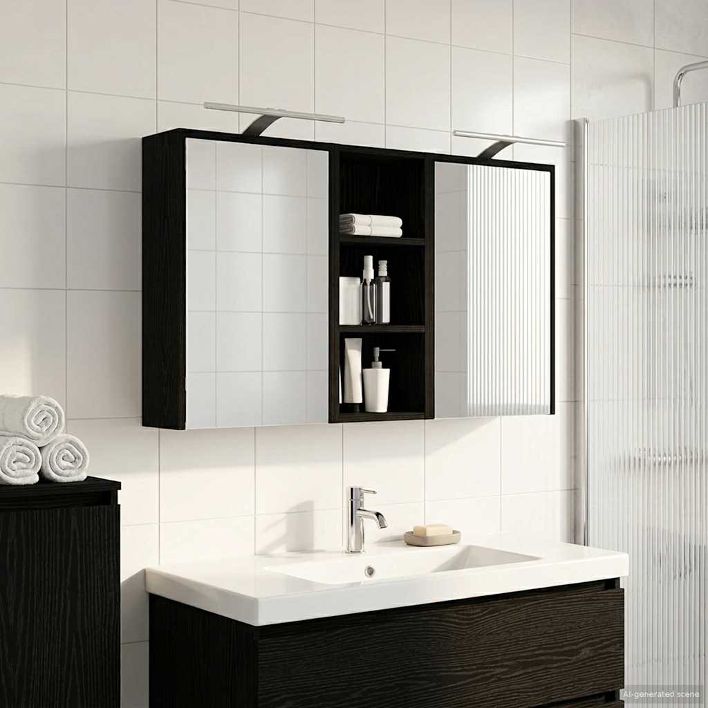 vidaXL Bathroom Cabinet Set 3 pcs 116 x 16 x 62.5 cm Engineered wood