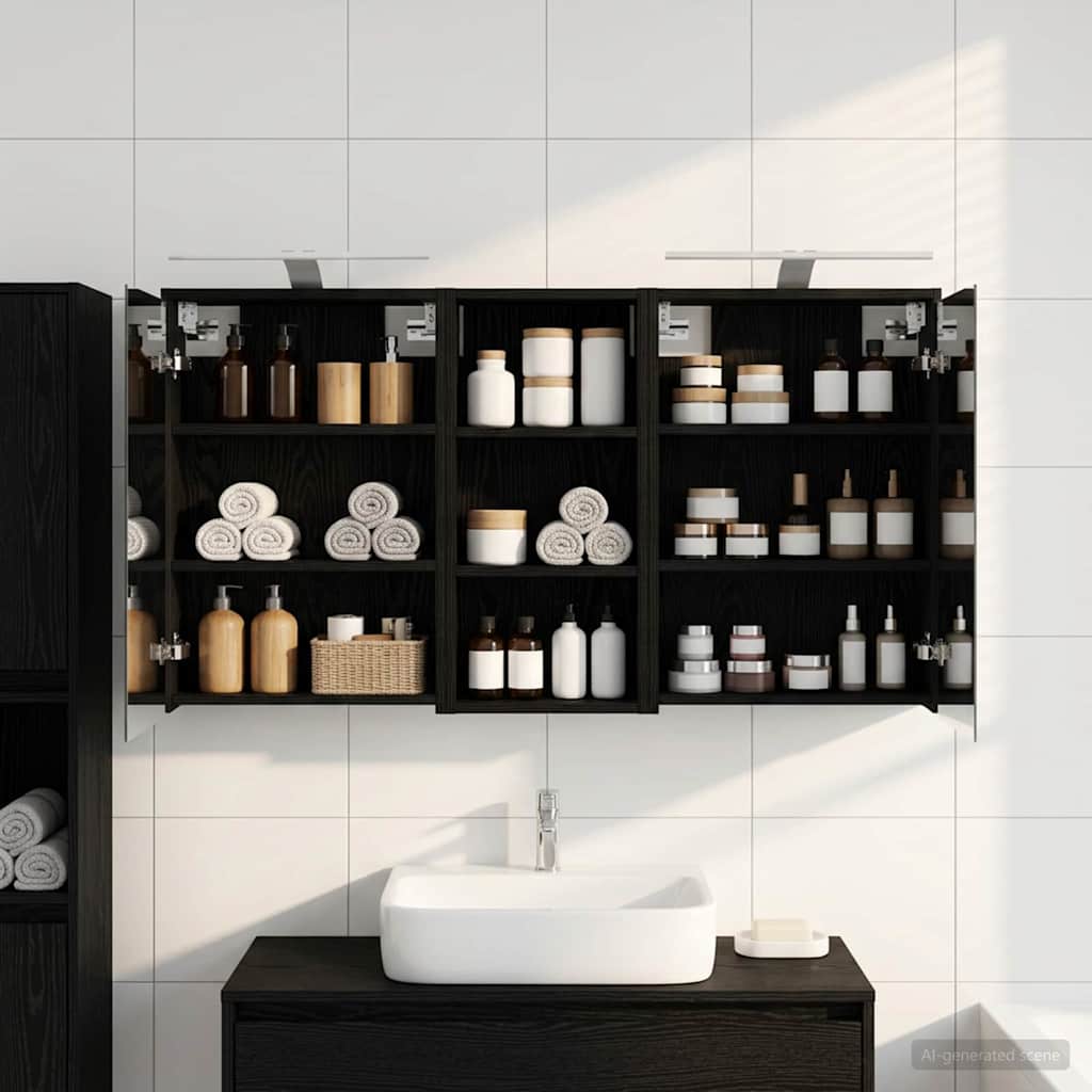 vidaXL Bathroom Cabinet Set 3 pcs 116 x 16 x 62.5 cm Engineered wood