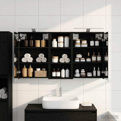 vidaXL Bathroom Cabinet Set 3 pcs 116 x 16 x 62.5 cm Engineered wood