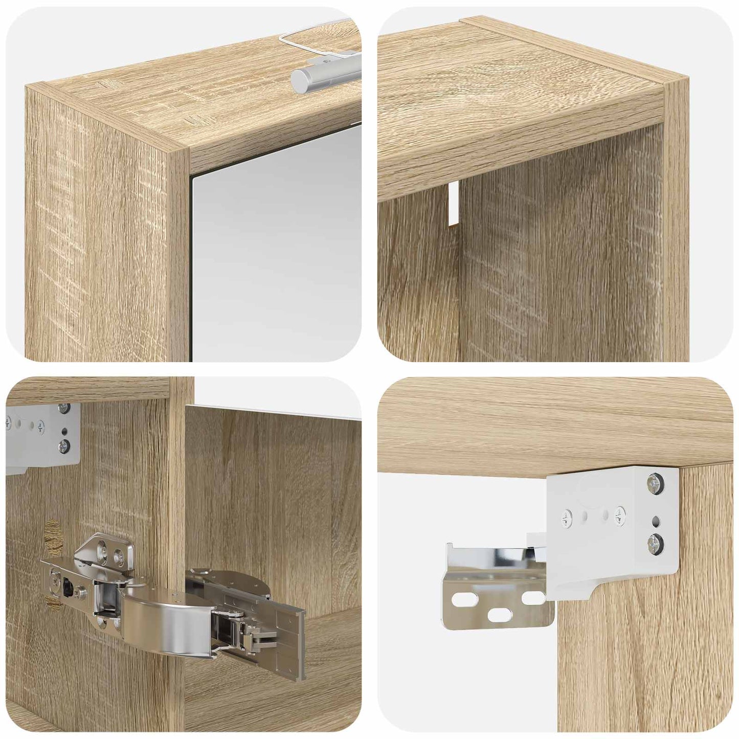 vidaXL Bathroom Cabinet Set 3 pcs 116 x 16 x 62.5 cm Engineered wood
