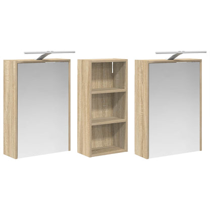 vidaXL Bathroom Cabinet Set 3 pcs 116 x 16 x 62.5 cm Engineered wood