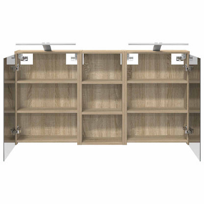 vidaXL Bathroom Cabinet Set 3 pcs 116 x 16 x 62.5 cm Engineered wood