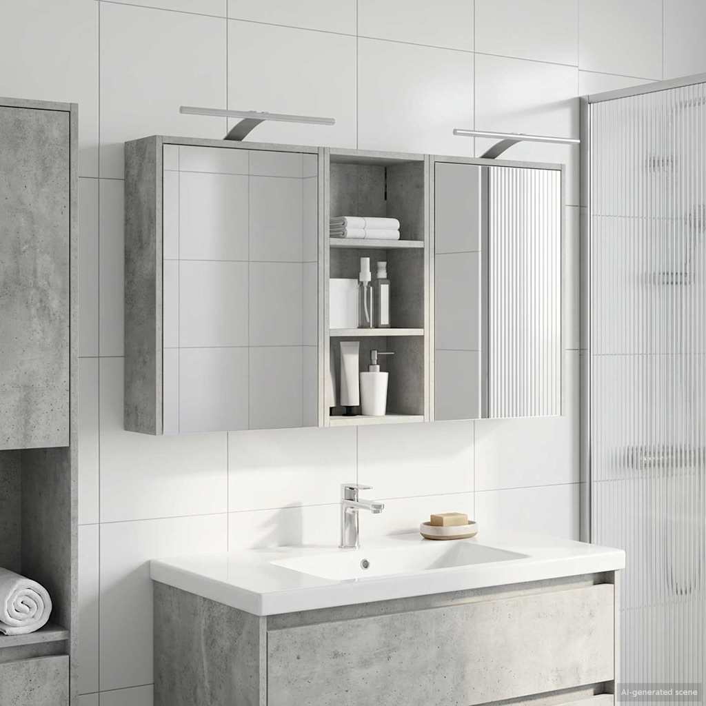 vidaXL Bathroom Cabinet Set 3 pcs 116 x 16 x 62.5 cm Engineered wood