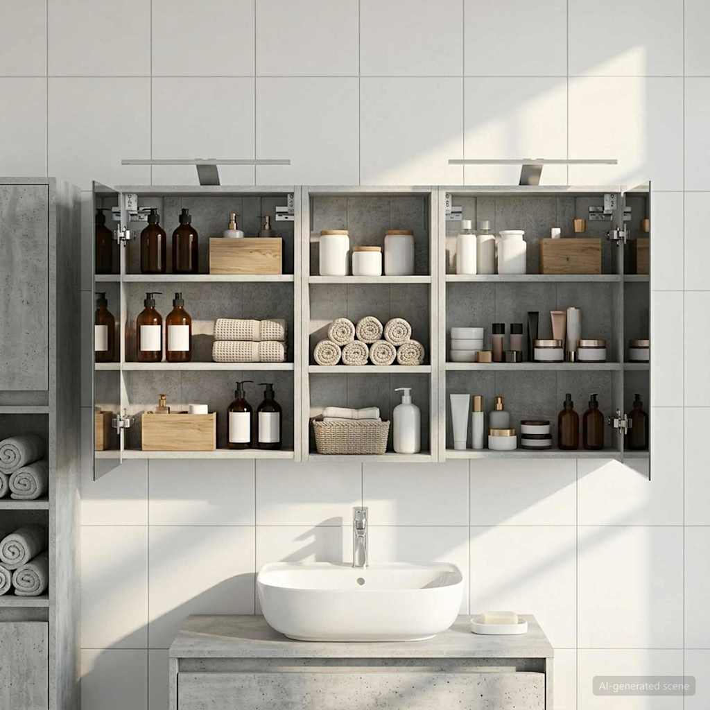 vidaXL Bathroom Cabinet Set 3 pcs 116 x 16 x 62.5 cm Engineered wood