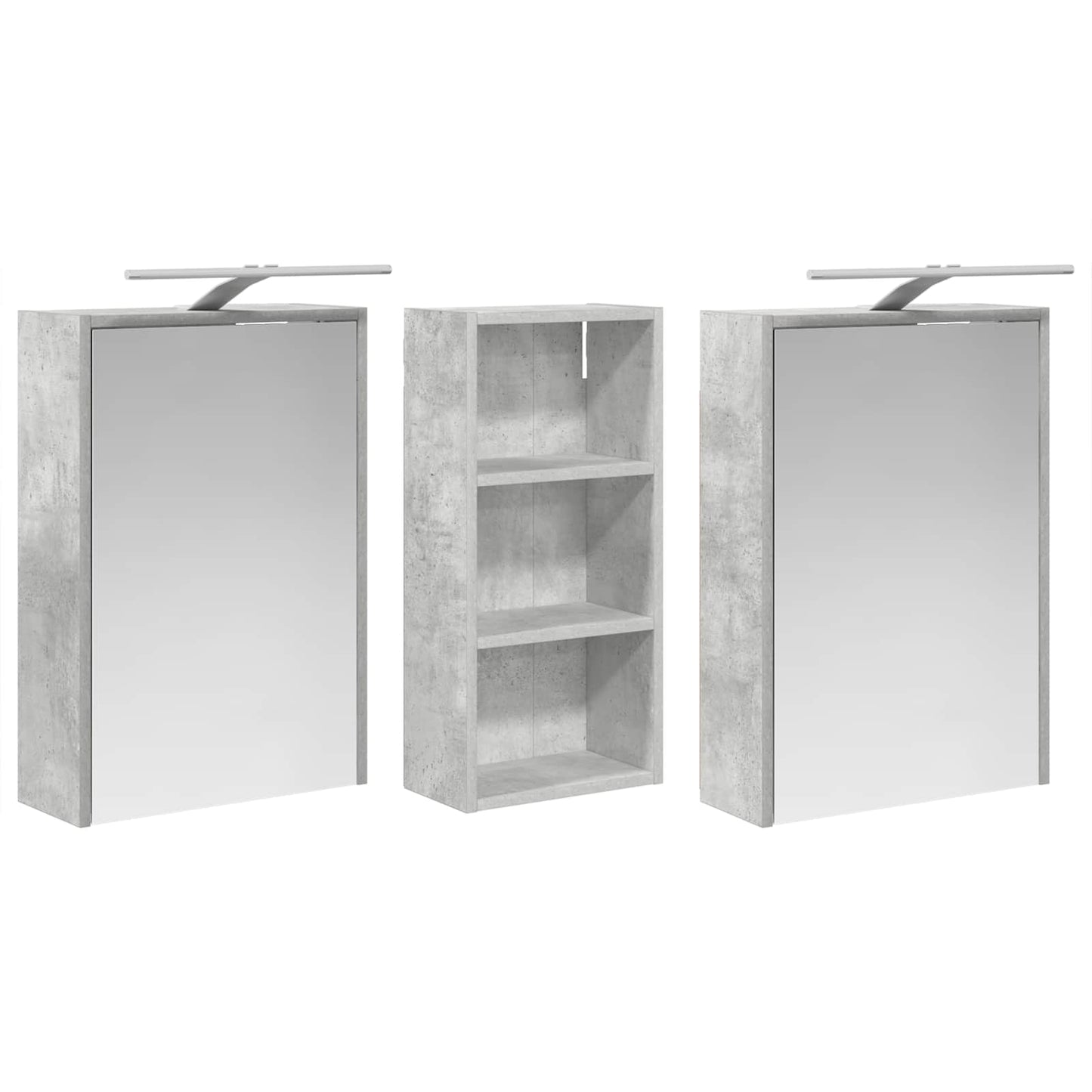 vidaXL Bathroom Cabinet Set 3 pcs 116 x 16 x 62.5 cm Engineered wood