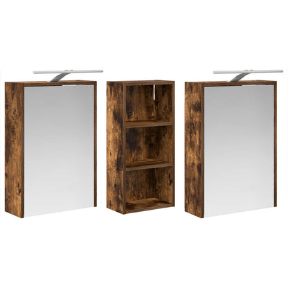 vidaXL Bathroom Cabinet Set 3 pcs 116 x 16 x 62.5 cm Engineered wood