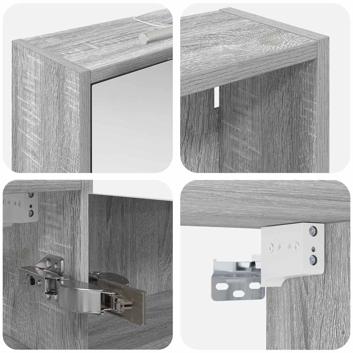 vidaXL Bathroom Cabinet Set 3 pcs 116 x 16 x 62.5 cm Engineered wood