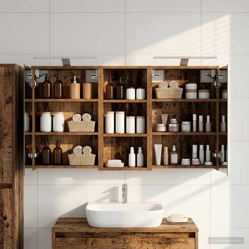 vidaXL Bathroom Cabinet Set 3 pcs 116 x 16 x 62.5 cm Engineered wood