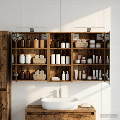vidaXL Bathroom Cabinet Set 3 pcs 116 x 16 x 62.5 cm Engineered wood
