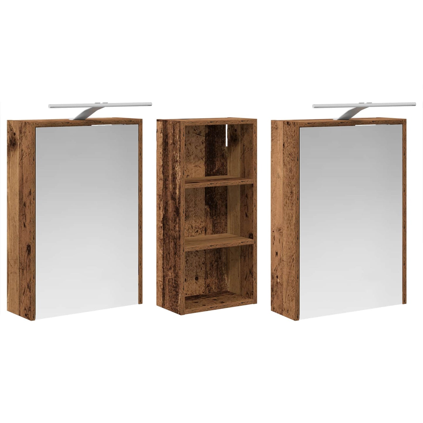 vidaXL Bathroom Cabinet Set 3 pcs 116 x 16 x 62.5 cm Engineered wood