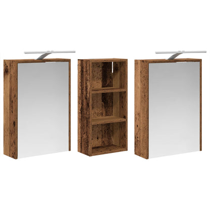 vidaXL Bathroom Cabinet Set 3 pcs 116 x 16 x 62.5 cm Engineered wood